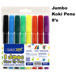 Marlin Jumbo Fibre Tip Pens 8's